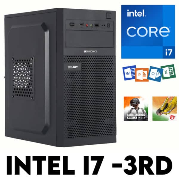 Intel Desktop PC With Intel i7 (i7 3rd Gen/256GB SSD/H61 Motherboard/ Windows 10 Ready/ Warrenty Pan India)